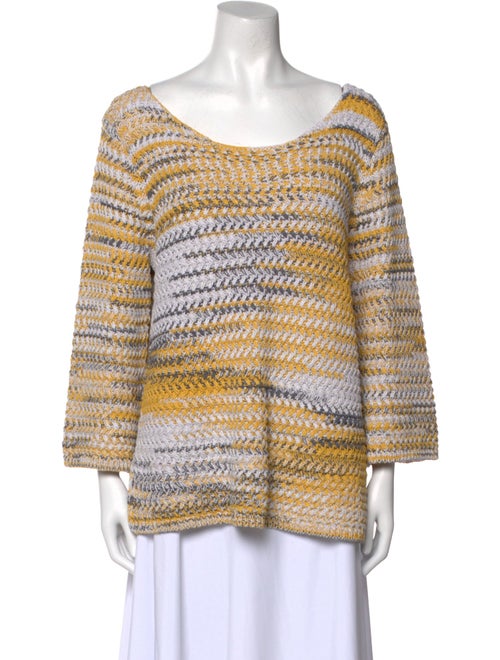 St. John Printed Bateau Neckline Tunic