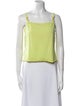 St. John Square Neckline Sleeveless Crop Top
