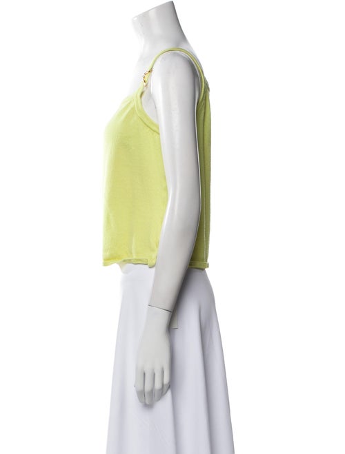 St. John Square Neckline Sleeveless Crop Top