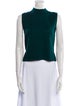 St. John Mock Neck Sleeveless Crop Top