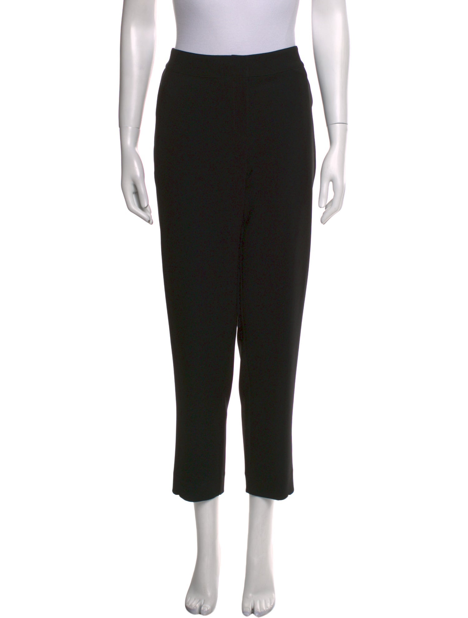 St. John Caviar Wool Straight Leg Pants