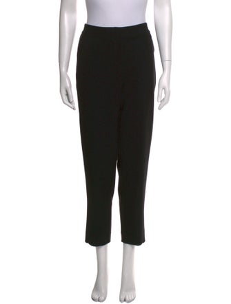 St. John Caviar Wool Straight Leg Pants