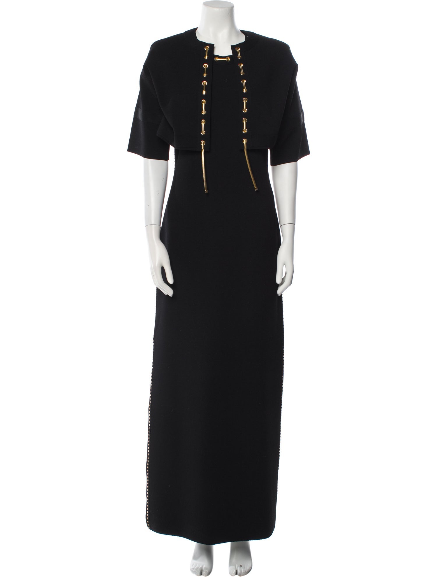 St. John Chain-Link Accents Dress Set