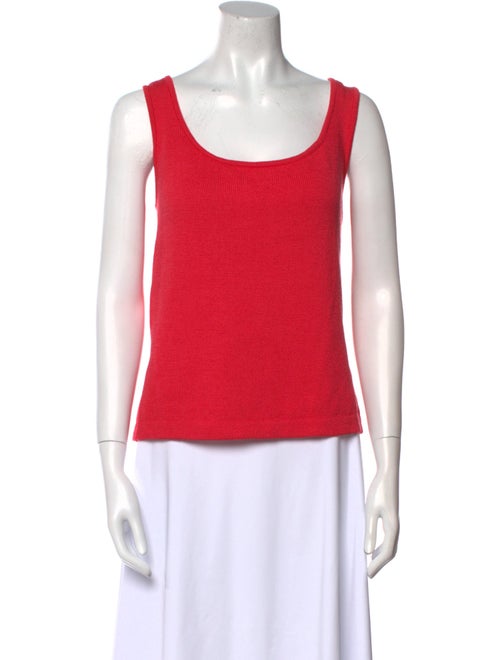 St. John Scoop Neck Sleeveless Top