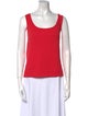St. John Scoop Neck Sleeveless Top