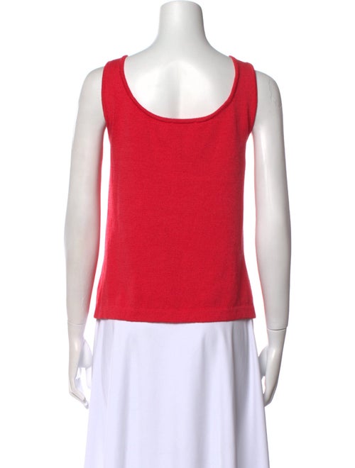 St. John Scoop Neck Sleeveless Top