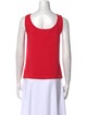 St. John Scoop Neck Sleeveless Top