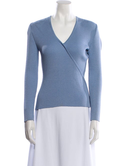 St. John V-Neck Long Sleeve Top