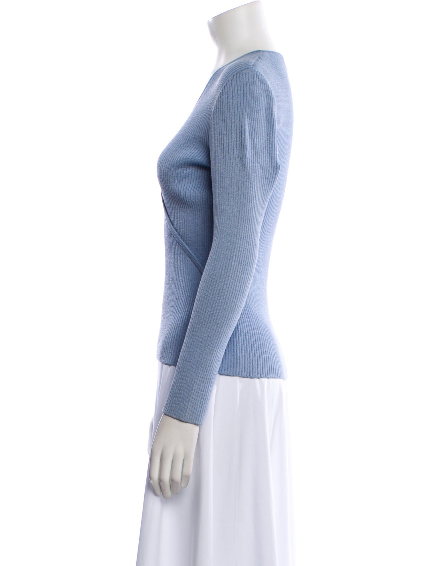 St. John V-Neck Long Sleeve Top