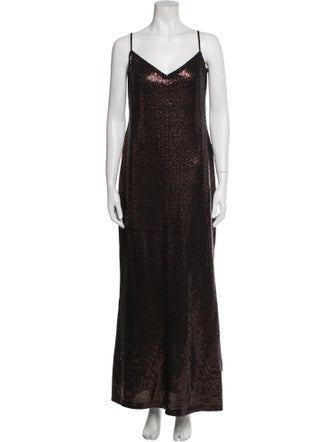 St. John Printed Long Dress