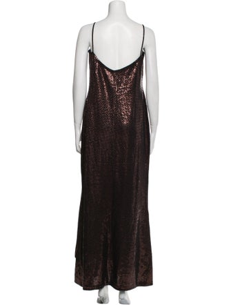 St. John Printed Long Dress