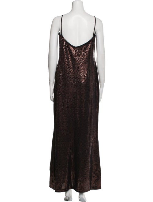 St. John Printed Long Dress