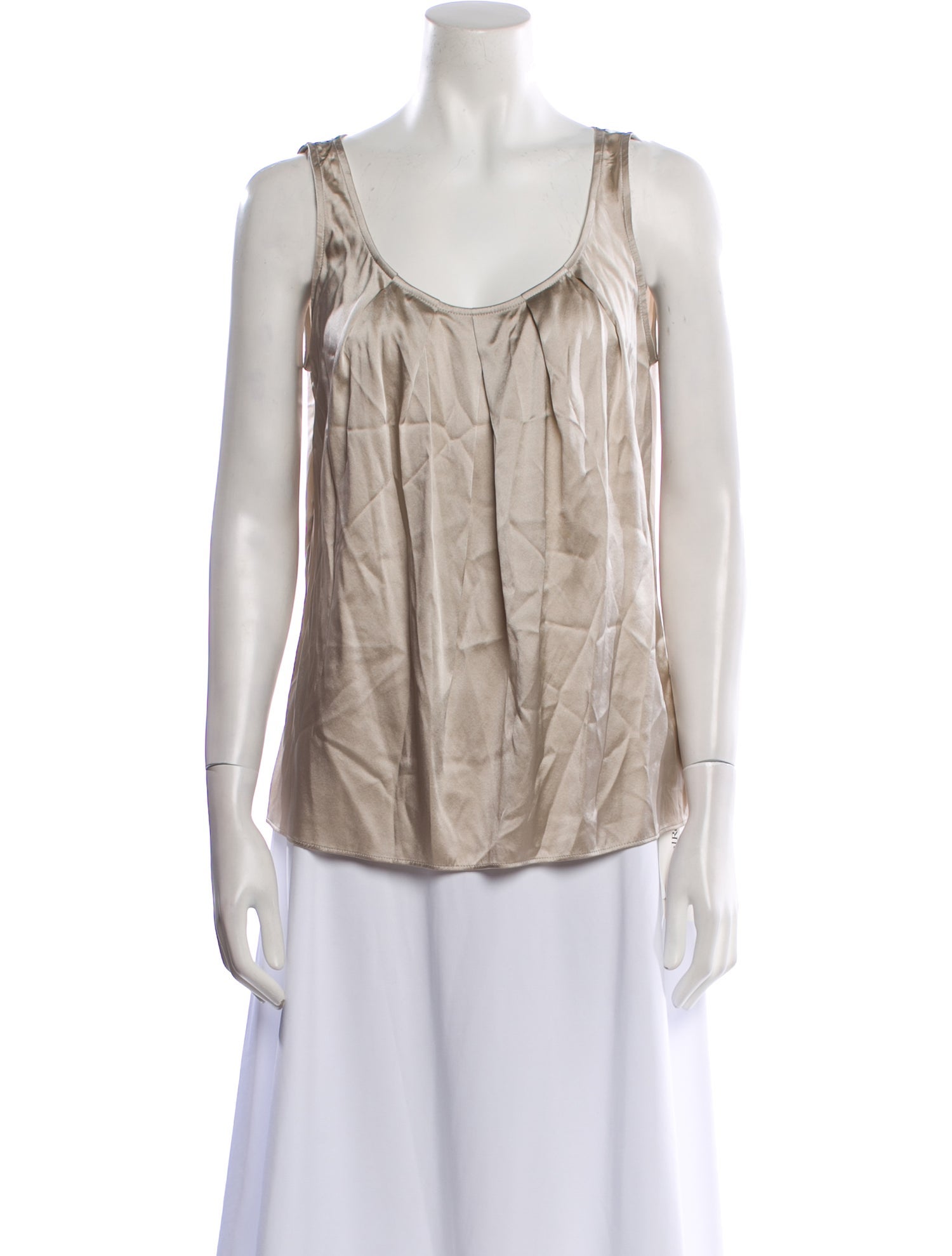 St. John Silk Scoop Neck Blouse