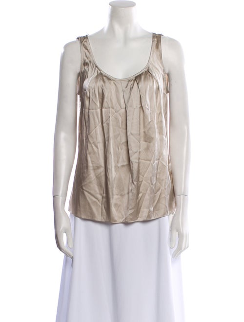 St. John Silk Scoop Neck Blouse