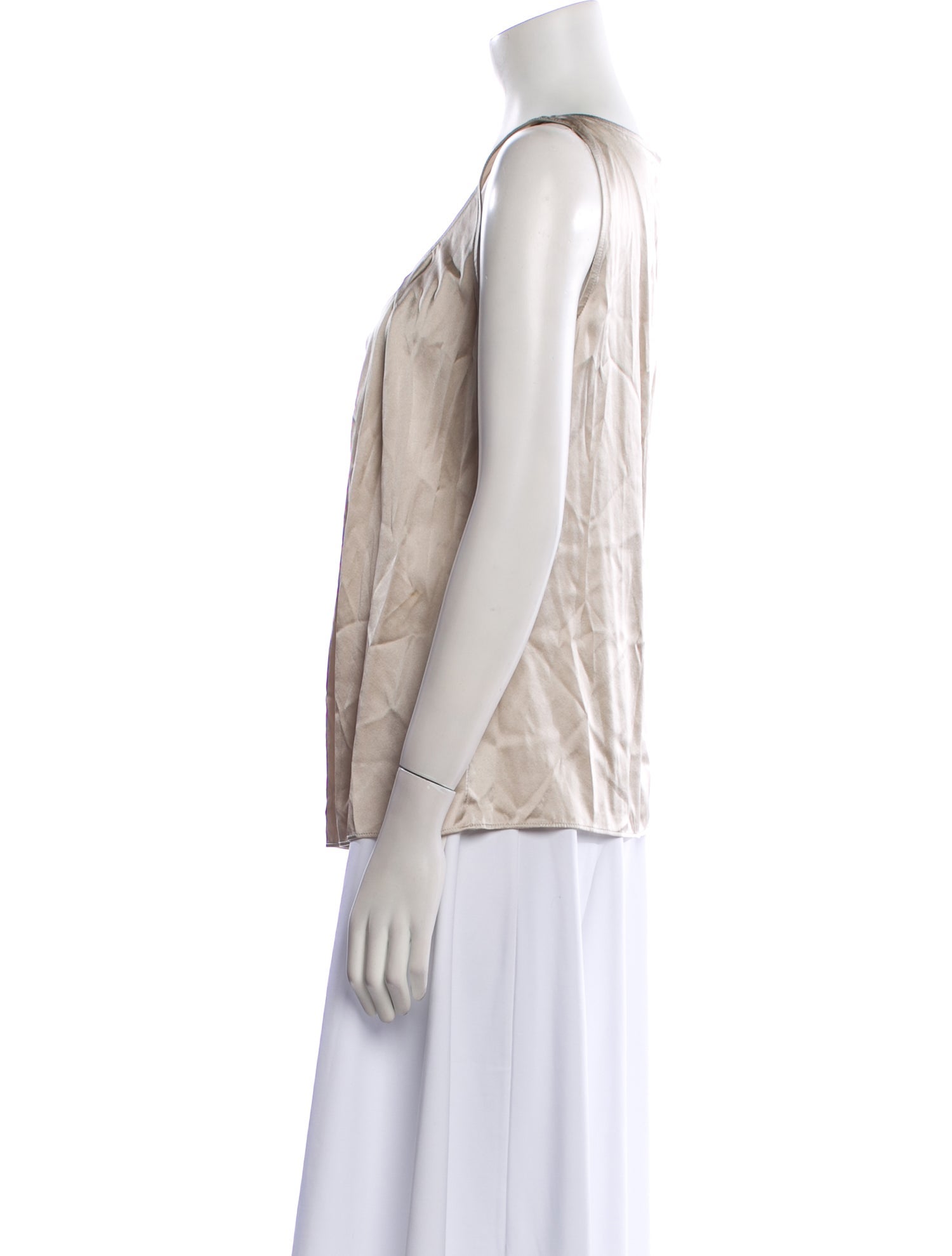 St. John Silk Scoop Neck Blouse