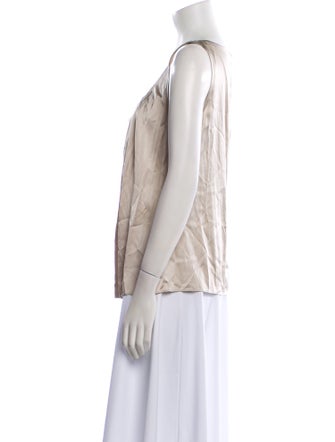 St. John Silk Scoop Neck Blouse