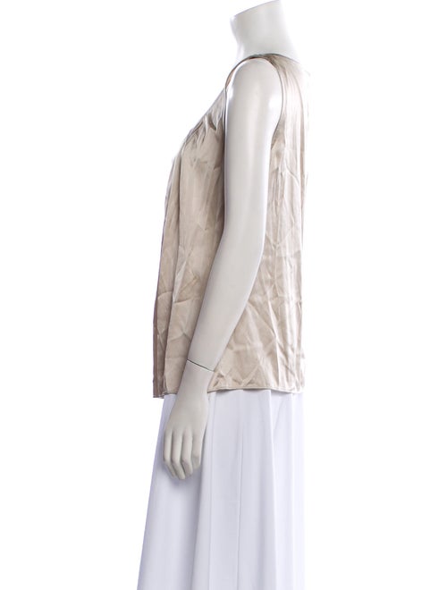 St. John Silk Scoop Neck Blouse