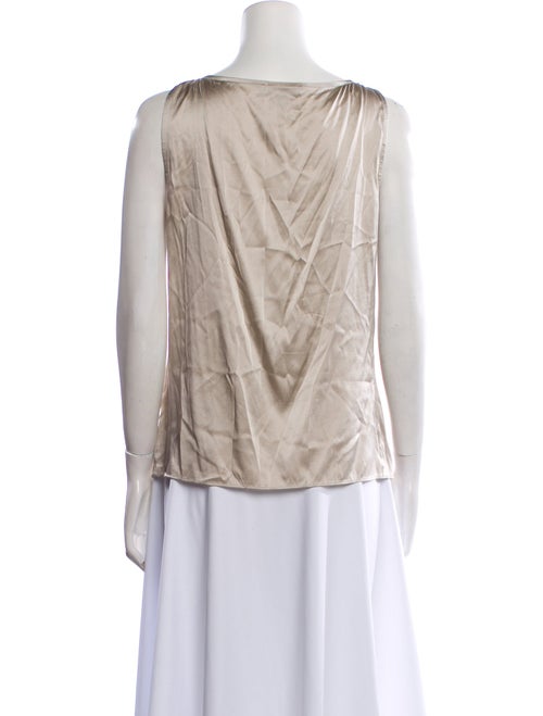 St. John Silk Scoop Neck Blouse