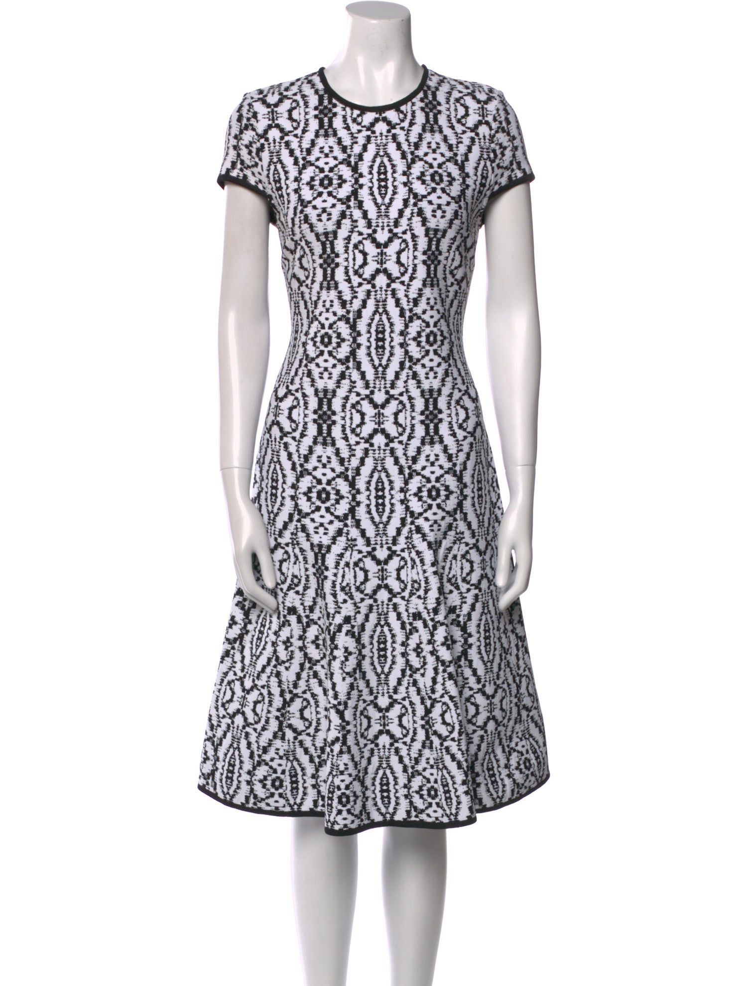 St. John Printed Midi Length Dress