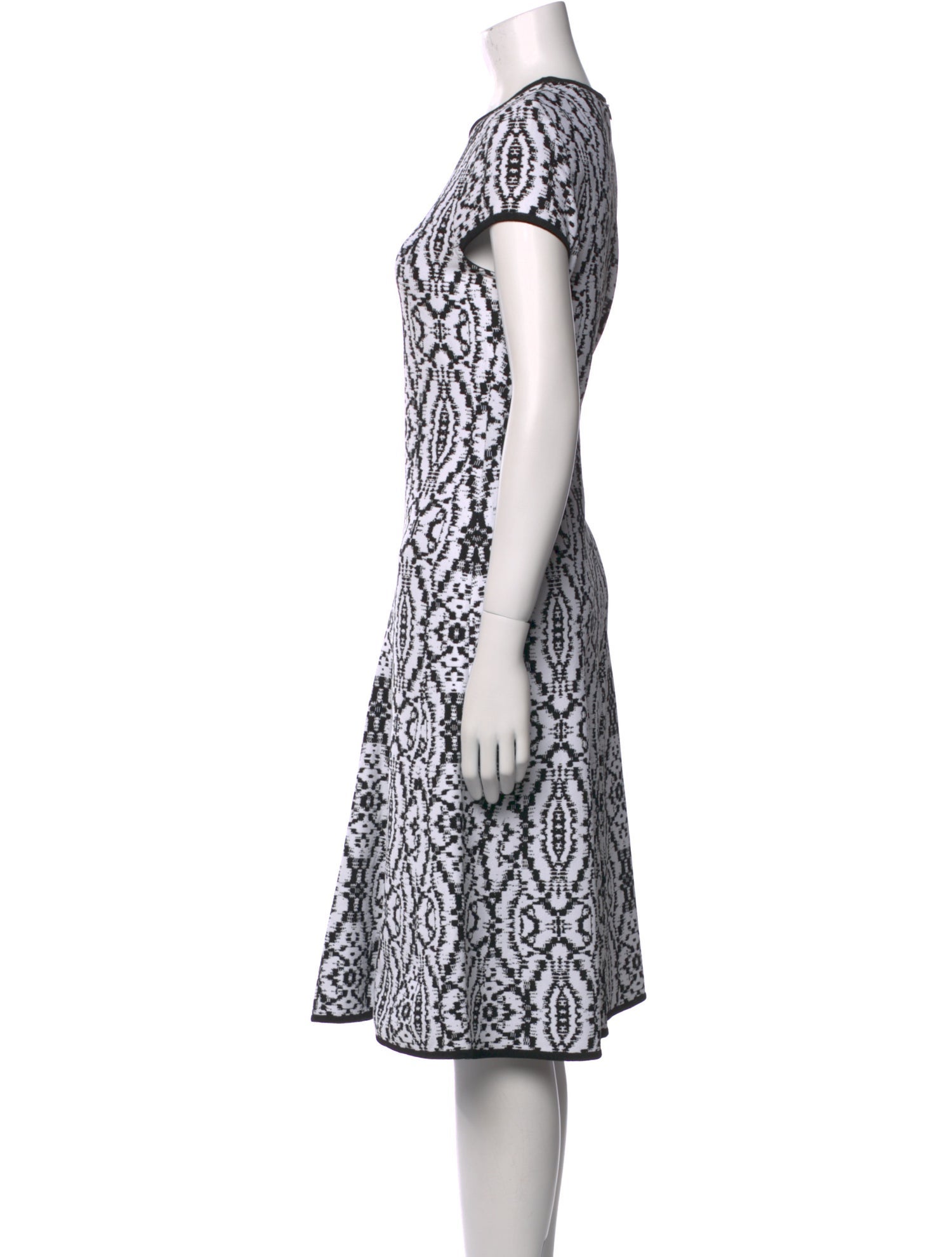 St. John Printed Midi Length Dress