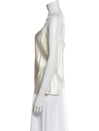 St. John Scoop Neck Sleeveless Top