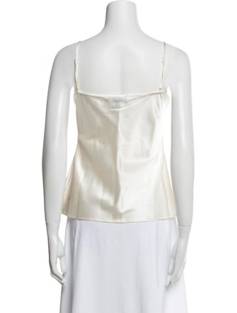 St. John Scoop Neck Sleeveless Top