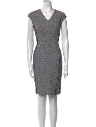 St. John Printed Knee-Length Dress