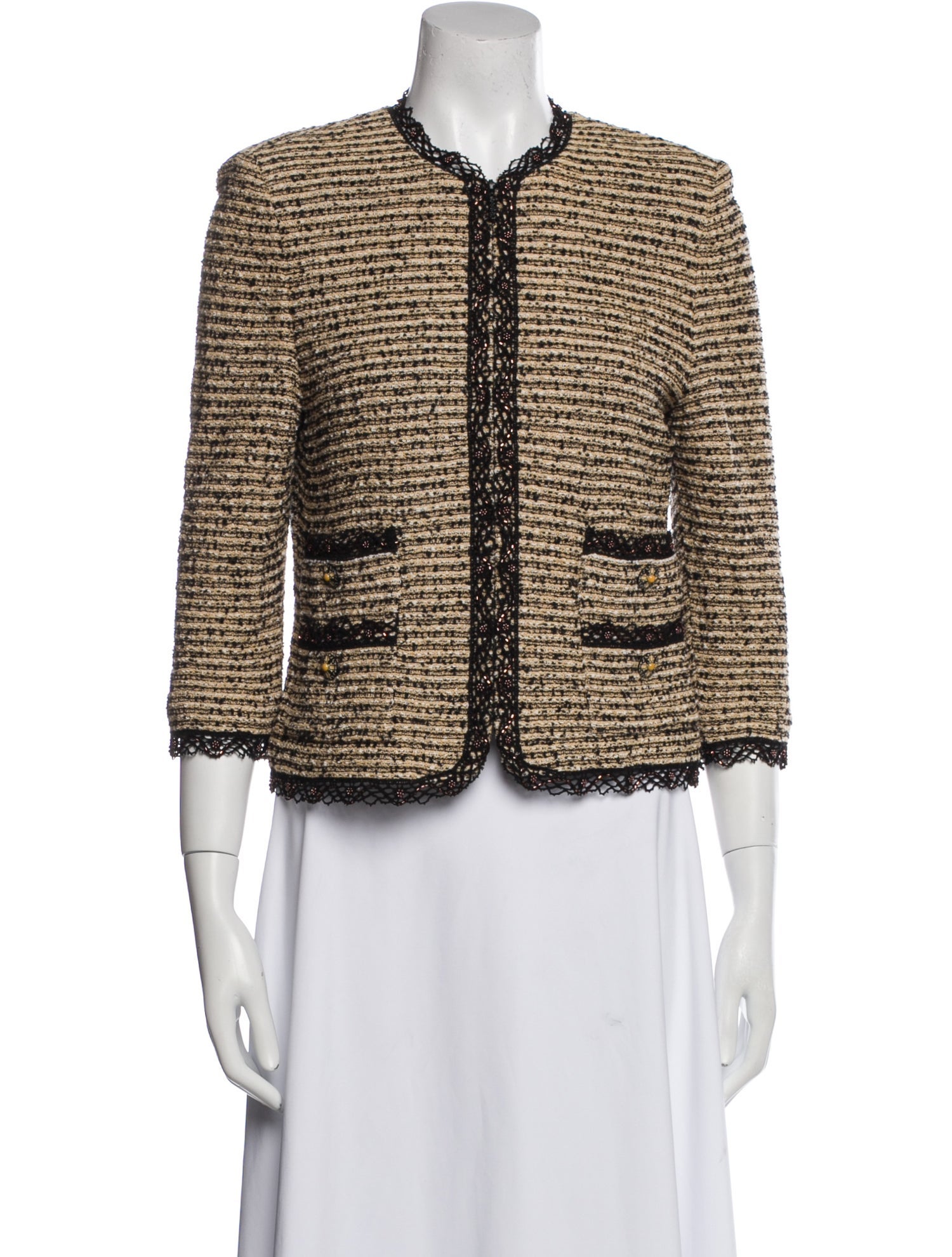 St. John Tweed Pattern Evening Jacket