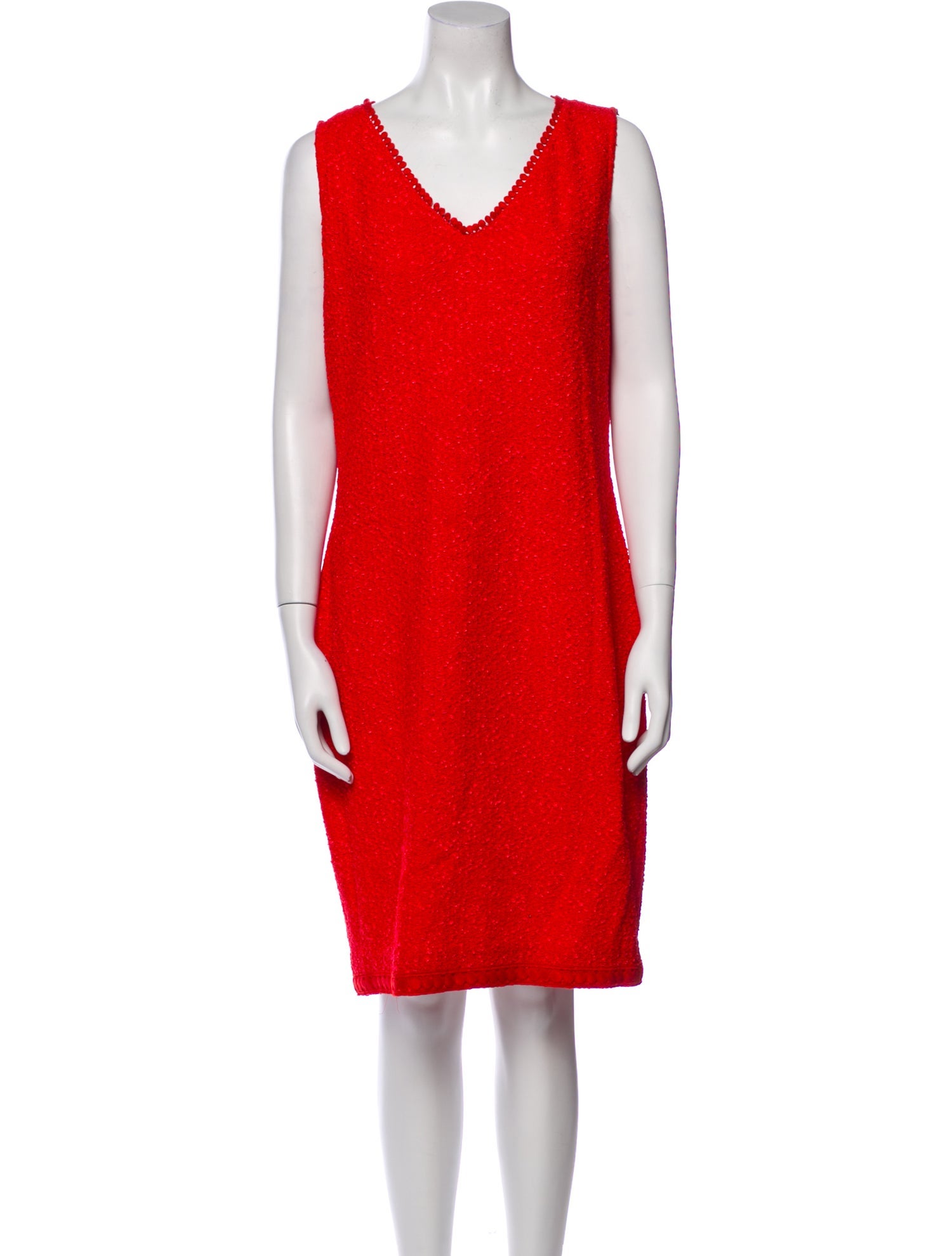 St. John V-Neck Knee-Length Dress