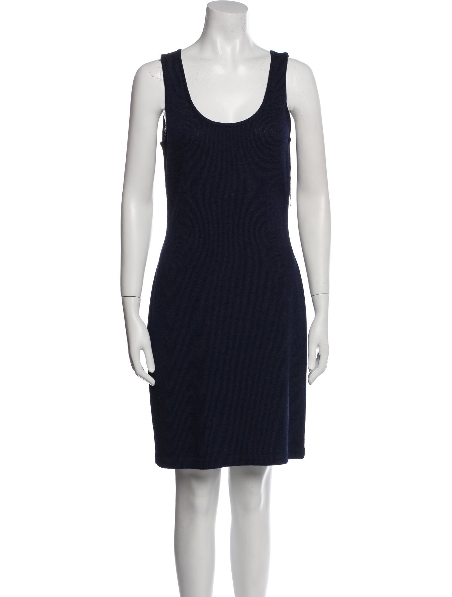 St. John Scoop Neck Mini Dress