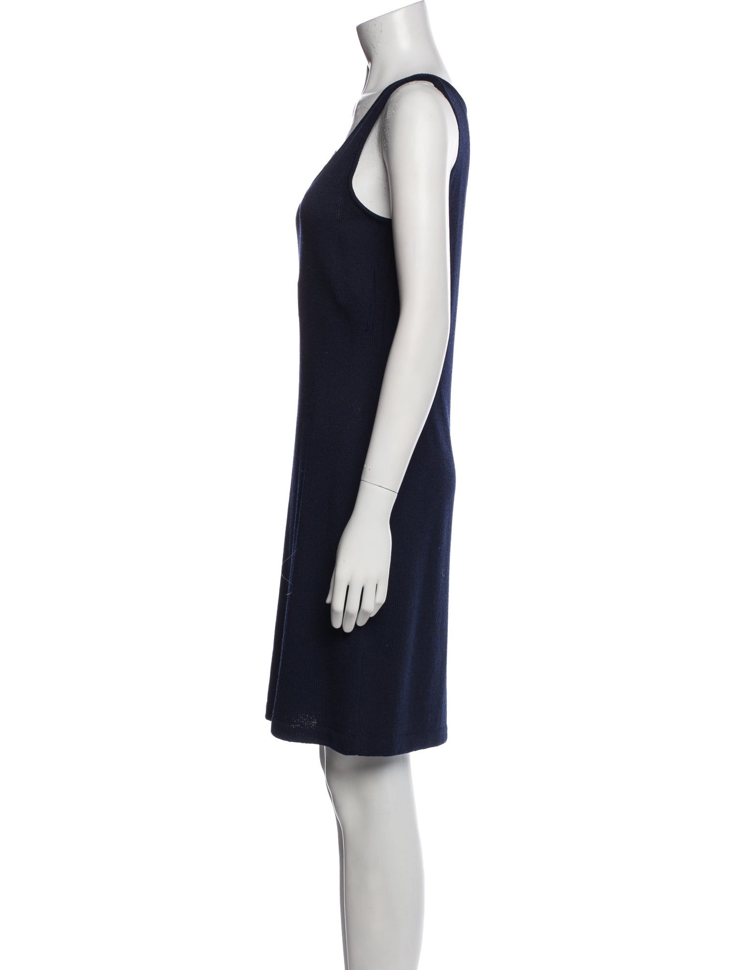 St. John Scoop Neck Mini Dress