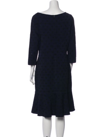 St. John Scoop Neck Knee-Length Dress