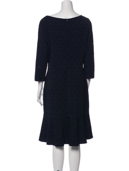 St. John Scoop Neck Knee-Length Dress