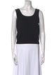 St. John Scoop Neck Sleeveless Crop Top