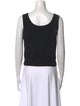 St. John Scoop Neck Sleeveless Crop Top