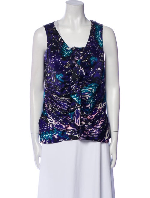 St. John Silk Printed Top
