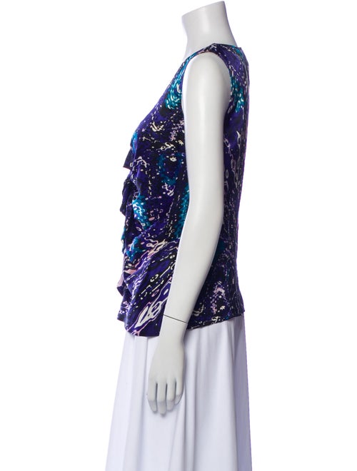 St. John Silk Printed Top