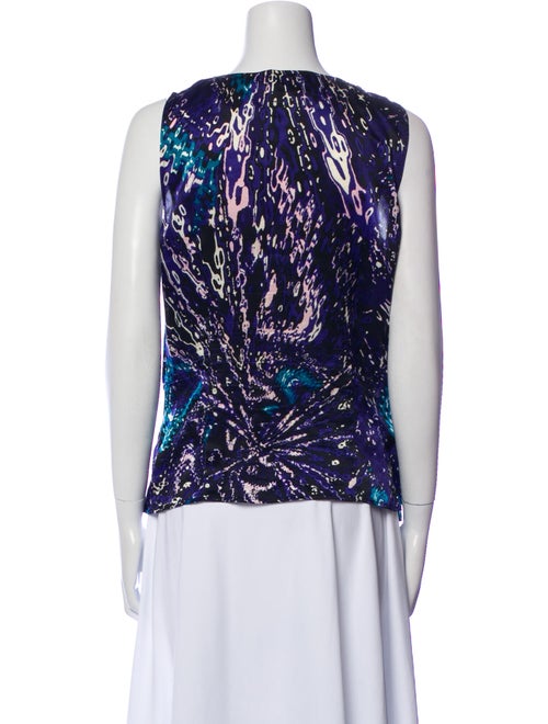 St. John Silk Printed Top