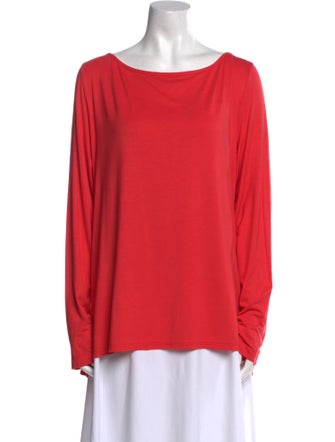 St. John Bateau Neckline Long Sleeve Blouse