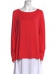 St. John Bateau Neckline Long Sleeve Blouse