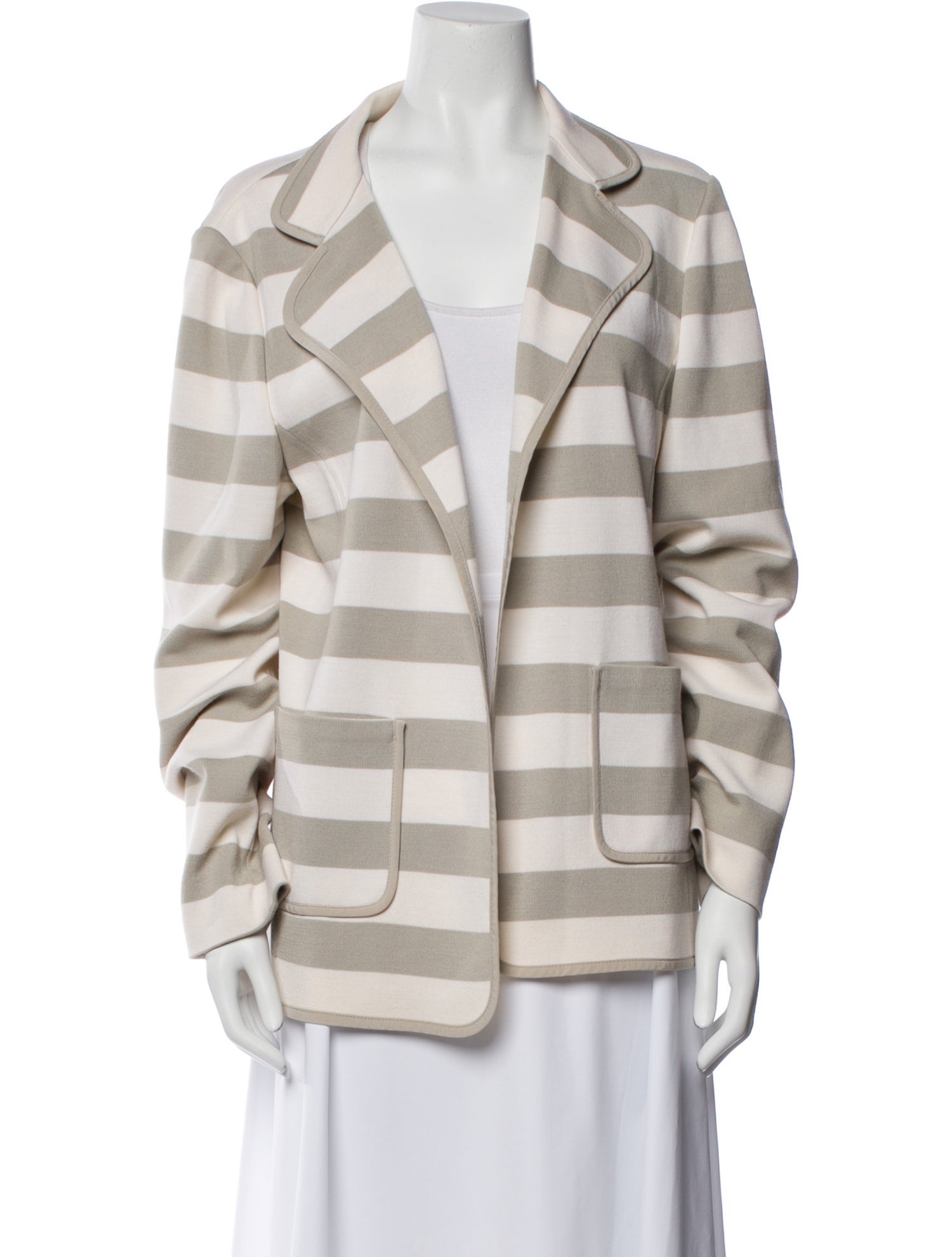 St. John Wool Striped Blazer
