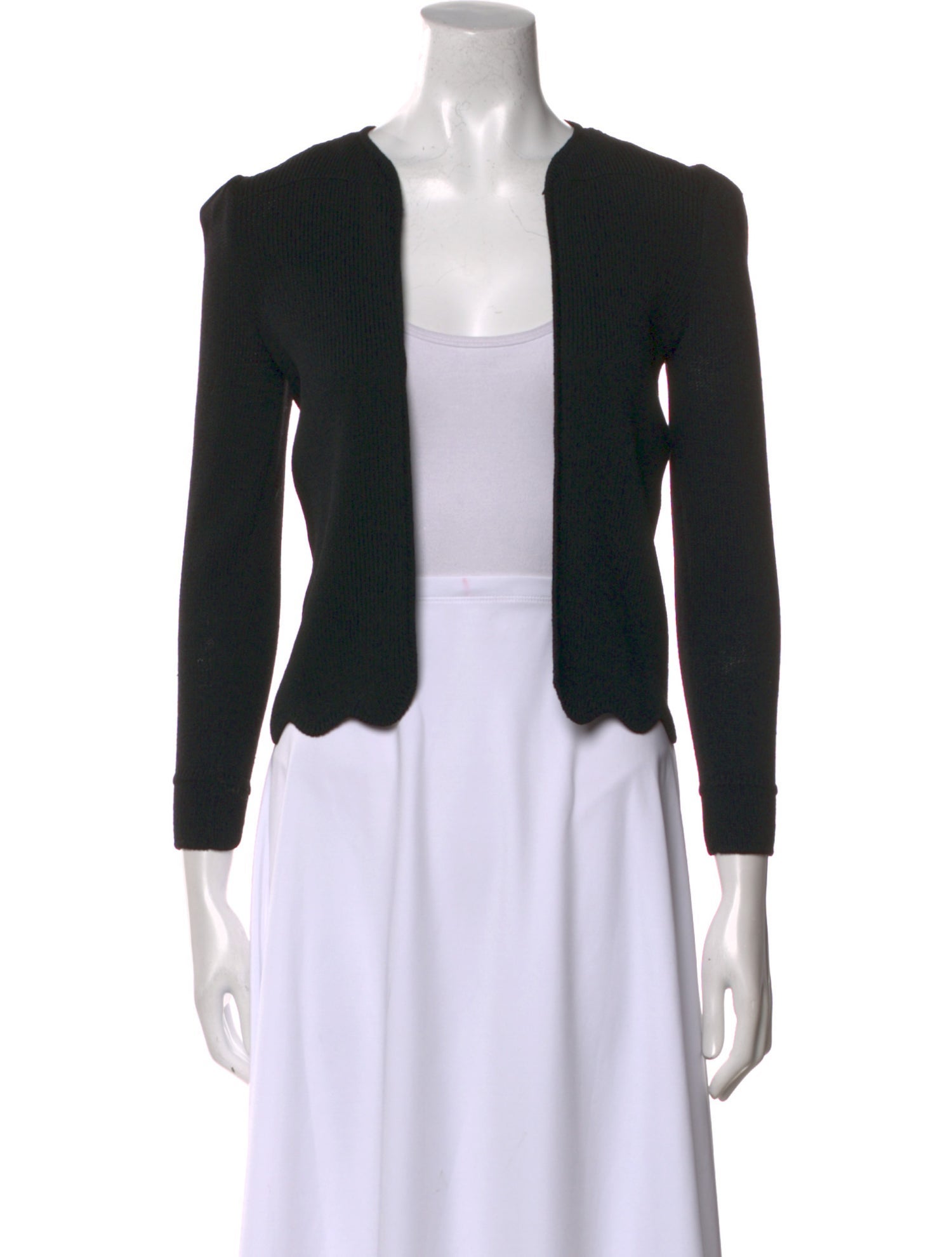 St. John Wool Open Front Sweater