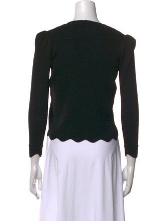 St. John Wool Open Front Sweater