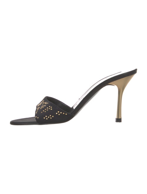 St. John Satin Studded Accents Slides