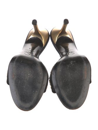 St. John Satin Studded Accents Slides