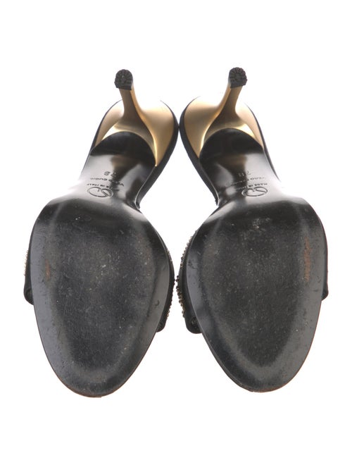 St. John Satin Studded Accents Slides