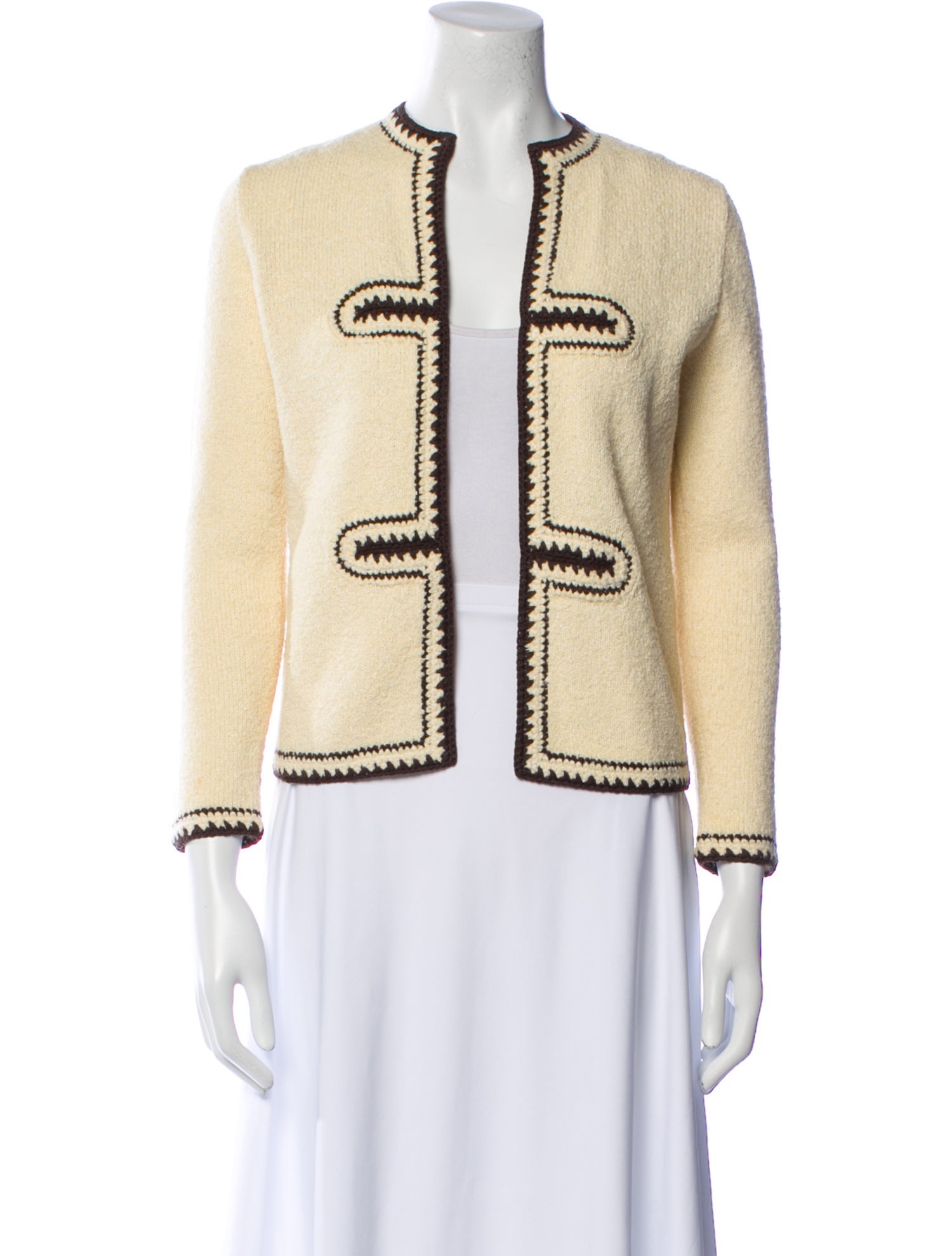 St. John Wool Open Front Sweater