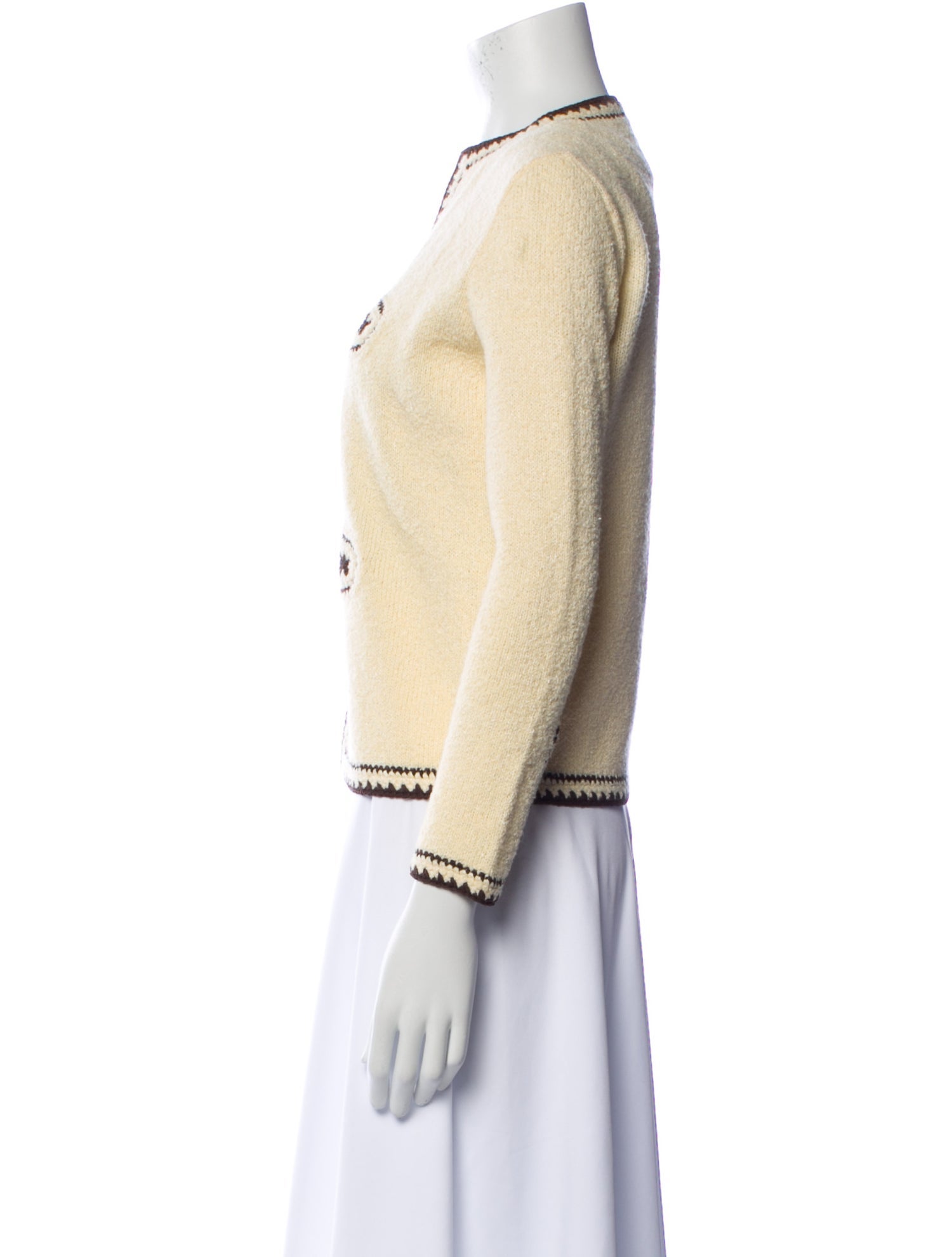 St. John Wool Open Front Sweater