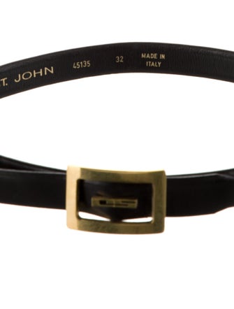 St. John Skinny Leather Waist Belt