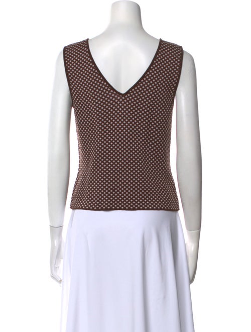 St. John Printed Scoop Neck Top